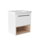 Ver imagem 3 de Gabinete para Banheiro sem Tampo 60cm Gales Branco/Faia