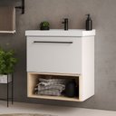 Ver imagem 1 de Gabinete para Banheiro sem Tampo 60cm Gales Branco/Faia