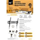 Ver imagem 7 de Suporte Inclinável de Parede para Telas Gigantes, Elg, A03v8xl, Vesa 900, para Tvs de 55" a 100"