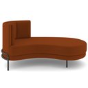 Ver imagem 7 de Chaise Longue Divã 164cm Braço Direito Logus D06 Veludo Telha - Mpozenato