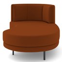 Ver imagem 6 de Chaise Longue Divã 164cm Braço Direito Logus D06 Veludo Telha - Mpozenato