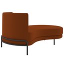 Ver imagem 5 de Chaise Longue Divã 164cm Braço Direito Logus D06 Veludo Telha - Mpozenato