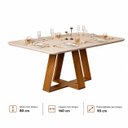 Ver imagem 2 de Mesa Celeste Tampo Chanfrado com Vidro e 6 Cadeiras