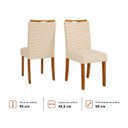 Ver imagem 3 de Mesa Celeste Tampo Chanfrado com Vidro e 6 Cadeiras