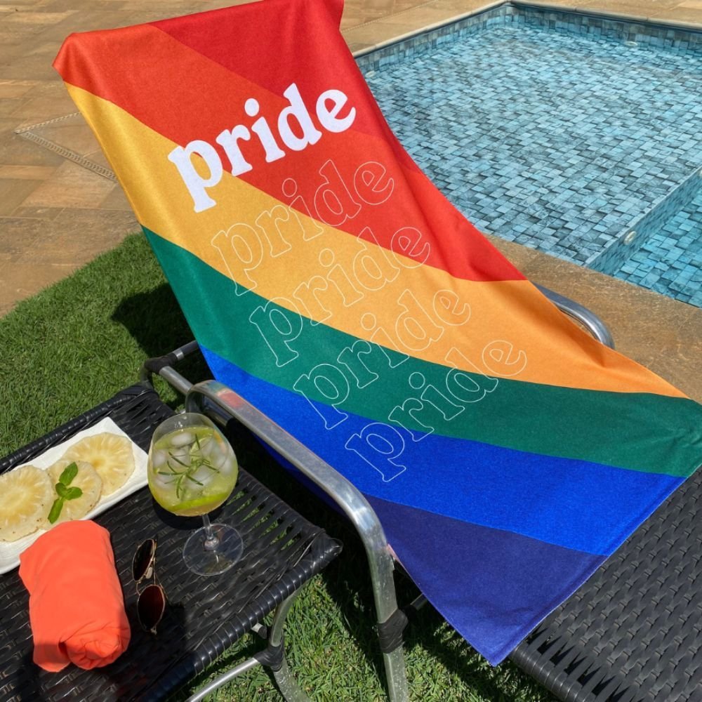 Toalha Praia ou Piscina Algodão Gigante Aveludada Brisa:pride - 1