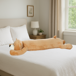 Xuxão Travesseiro de Corpo com Pelúcia Satin Urso Caramelo Maciez e Aconchego - 4