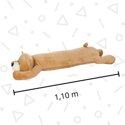 Xuxão Travesseiro de Corpo com Pelúcia Satin Urso Caramelo Maciez e Aconchego - 2