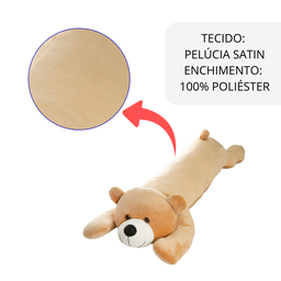 Xuxão Travesseiro de Corpo com Pelúcia Satin Urso Caramelo Maciez e Aconchego - 3