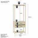 Ver imagem 4 de Guarda-Roupa Closet Modulado Siena 264cm 4 Gavetas 2 Cabideiros e 12 Prateleiras Yescasa Off White