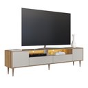 Ver imagem 2 de Rack para TV até 75 Polegadas com LED 2 Portas e 2 Gavetas Multimóveis Crart-RCK003 Mel/Arenas