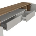 Ver imagem 6 de Rack para TV até 75 Polegadas com LED 2 Portas e 2 Gavetas Multimóveis Crart-RCK003 Mel/Arenas