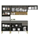 Ver imagem 3 de Cozinha Modulada Line Composição 8 Gris Freijó - Kits Paraná