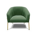 Ver imagem 2 de Cadeira Sala de Jantar Pé de Ferro Dourado Kit 2 Stella Suede D03 - D'Rossi Cor Verde