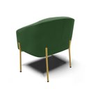 Ver imagem 4 de Cadeira Sala de Jantar Pé de Ferro Dourado Kit 2 Stella Suede D03 - D'Rossi Cor Verde