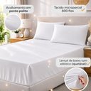 Ver imagem 3 de Jogo de Cama Quality King 3 Peças Micropercal 600 Fios Branco Casa Show Enxovais