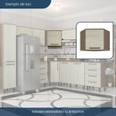 Ver imagem 7 de Armário Aéreo para Cozinha 1 Porta 90° Evolution Plus Marrom/Tannat/Legno Crema