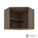Ver imagem 3 de Armário Aéreo para Cozinha 1 Porta 90° Evolution Plus Marrom/Tannat/Legno Crema