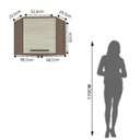 Ver imagem 2 de Armário Aéreo para Cozinha 1 Porta 90° Evolution Plus Marrom/Tannat/Legno Crema