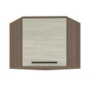 Ver imagem 1 de Armário Aéreo para Cozinha 1 Porta 90° Evolution Plus Marrom/Tannat/Legno Crema