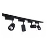 Kit Trilho Eletrificado 1m + 4 Spot Led 7w Preto 3000k - 4