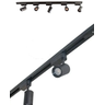 Kit Trilho Eletrificado 1m + 4 Spot Led 7w Preto 3000k - 1