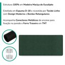 Ver imagem 5 de Cabeceira Painel Suspenso Casal 160 cm Luna Retangular Linho Verde Musgo Artte
