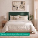 Ver imagem 7 de Cabeceira Painel Suspenso Casal 160 cm Luna Retangular Linho Verde Musgo Artte
