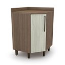 Ver imagem 1 de Balcão para Cozinha 1 Porta 90° Evolution Plus Marrom/Tannat/Legno Crema