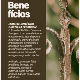 Esmalte Sintético Direto na Ferrugem Metais Galão 3,6 Litros - 6
