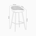 Ver imagem 3 de Conjunto 4 Banquetas para Cozinha Clarice Bege/Nude