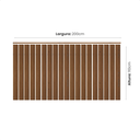 Ver imagem 2 de Kit Cabeceira King Painel Ripado Eva 20 Ripas de 1,1 Metros Nogueira Natural com Acabamento Superior