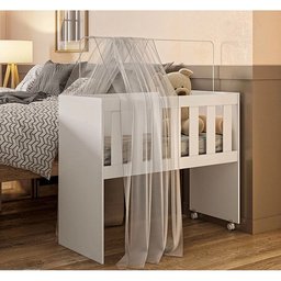 Mini Berço Rubi Multifuncional com Colchão Tigus Branco - 2