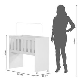 Mini Berço Rubi Multifuncional com Colchão Tigus Branco - 5