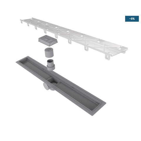 RALO VERSATA BASE PVC 60X8 CM COM TAMPA INVISIVEL - BF - AISI 304