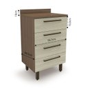 Ver imagem 3 de Balcão para Cozinha 4 Gavetas Evolution Plus Marrom/Tannat/Legno Crema