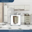 Ver imagem 7 de Balcão para Cozinha 4 Gavetas Evolution Plus Marrom/Tannat/Legno Crema