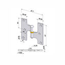 Ver imagem 4 de Dobradiça Torpedo (dir/esq) 3" X 2 1/2" Z.l.o