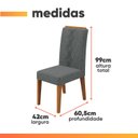 Ver imagem 5 de Conjunto Sala de Jantar Mesa Tampo em Vidro 1,20m Mel 4 Cadeiras Tati