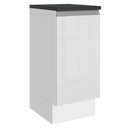 Ver imagem 1 de Balcão Armário de Cozinha 100% MDF 35 cm 1 Porta Frente Branco Brilho Acordes Madesa