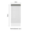 Ver imagem 3 de Balcão Armário de Cozinha 100% MDF 35 cm 1 Porta Frente Branco Brilho Acordes Madesa