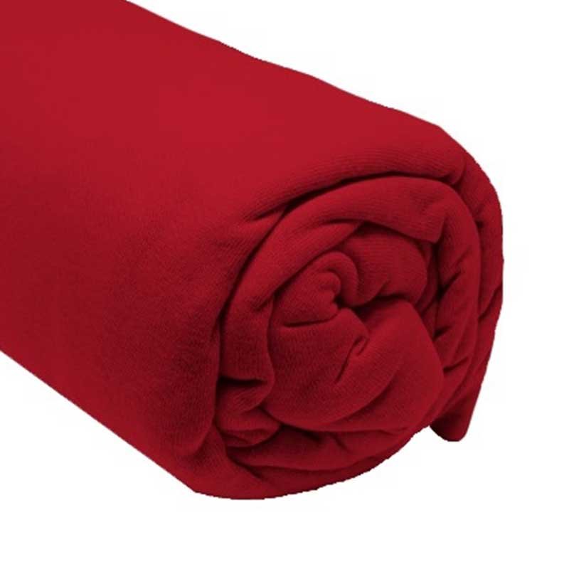 Lençol Portallar Solteiro Malha 88x188x30 Vermelho Rubi - 2