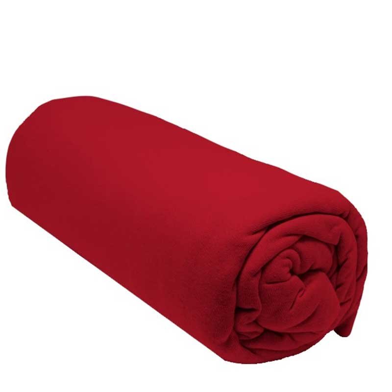 Lençol Portallar Solteiro Malha 88x188x30 Vermelho Rubi - 1