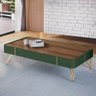 Mesa de Centro Cadenza em Mdp/mdf com Pés em Aço Verde Pistache/castanho G26 - Hb Móveis - 2