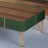 Mesa de Centro Cadenza em Mdp/mdf com Pés em Aço Verde Pistache/castanho G26 - Hb Móveis - 6
