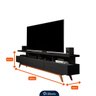 Rack de Televisão até 65 Polegadas - 3 Gavetas Nichos Pés Madeira - Mod.0332 - Preto - 5