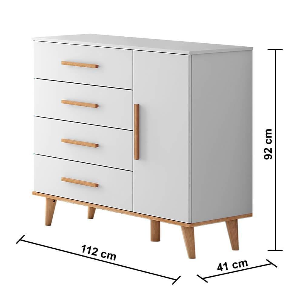 Quarto de Bebê Montessoriano Retrô Ludmila Cama Casinha Analu Cômoda Infantil Branco Carolina - 6