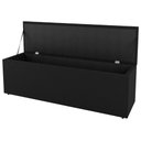Ver imagem 7 de Kit Cabeceira E Baú Cama Box King 195Cm Sintético Preto