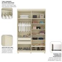 Ver imagem 5 de Guarda-Roupa Solteiro Imperatriz 4 Portas 2 Gavetas 100% MDF com Pés Off White - Gelius