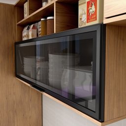 Cozinha Modulada Completa de Canto em MDF Lombardia com Portas de Vidro - cor Freijó/Jade - 11