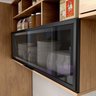Cozinha Modulada Completa de Canto em MDF Lombardia com Portas de Vidro - cor Freijó/Jade - 11